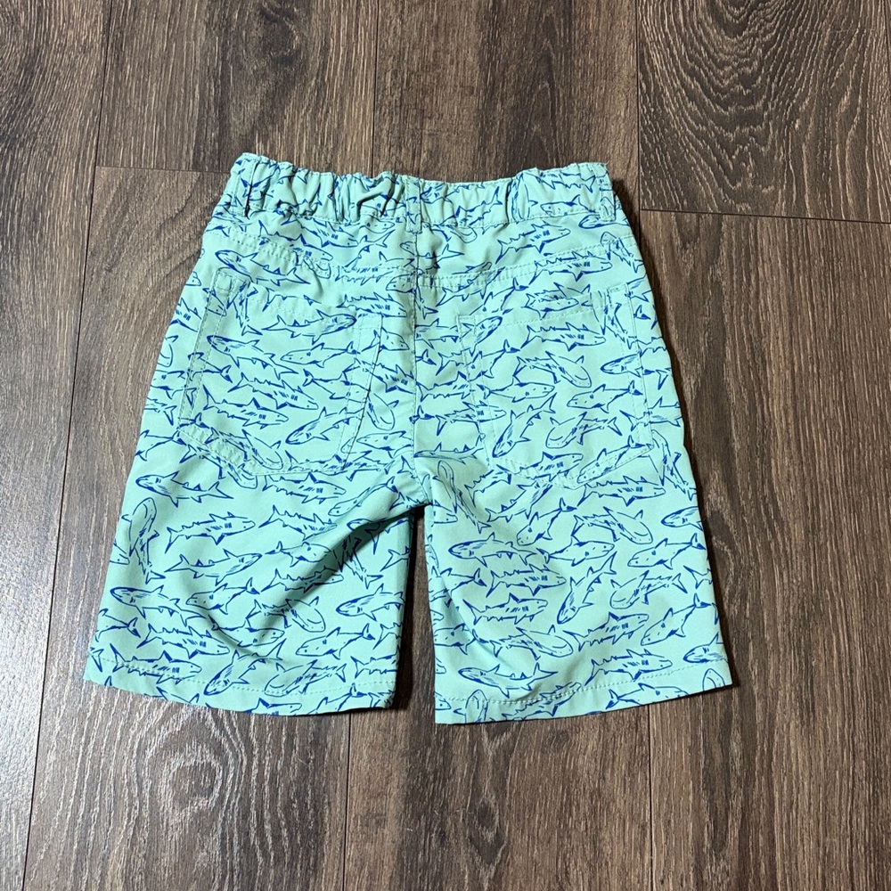 Kids Swim Trunks with Shark Print - Blue - Picture 5 of 6
